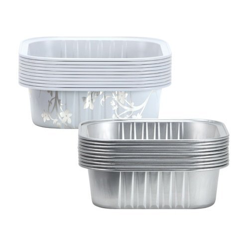 Hanna K. Signature 15006 Square Aluminum Baking Pans, 2 3/4", Silver