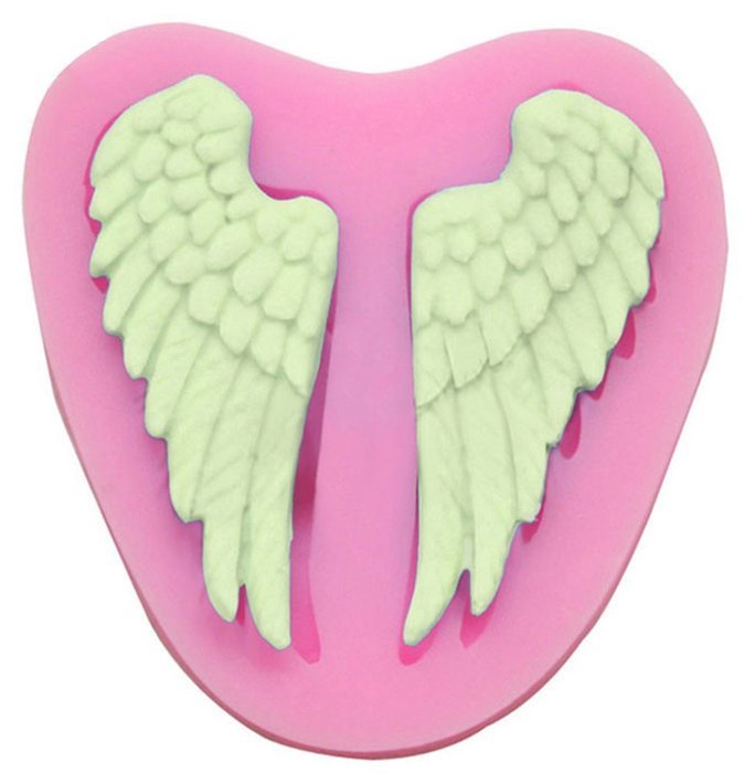 C-Pioneer Lovely Silicone Fairy Wings Baker Sugar Embossing Craft Mould Maker Pastry Tool N7