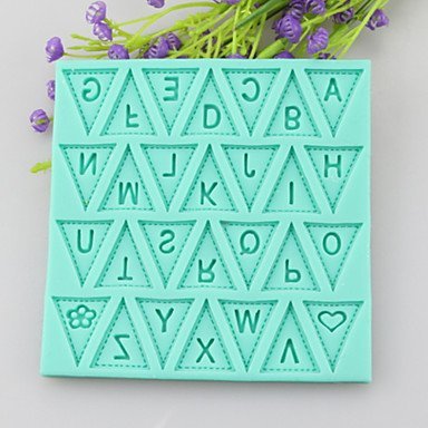 Sher Flag Letter Texture Pad Fondant Cake Molds Chocolate Mould For The Kitchen Baking N4
