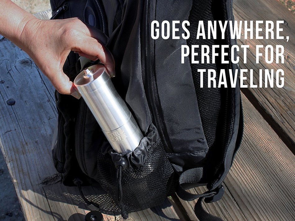 Manual Coffee Grinder Professional Heavy Duty Stainless Steel with Adjustable Ceramic Burr Premium Portable Coffee... N6