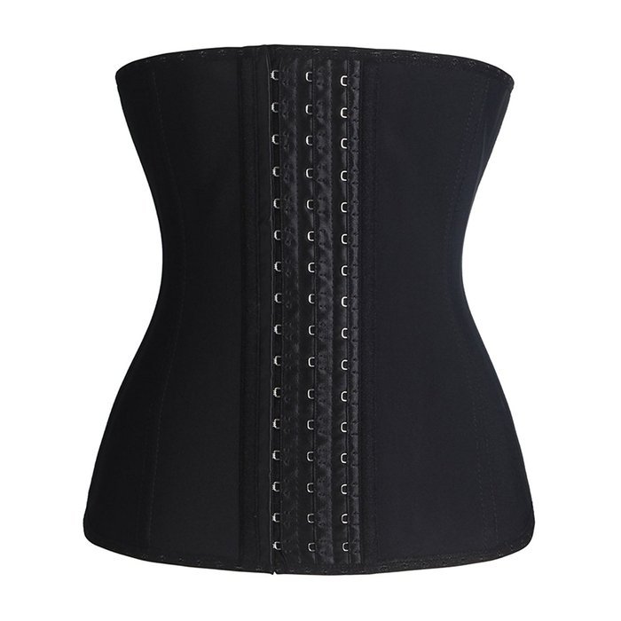 Junlan Latex Waist Cincher Waist Trainer Trimmer Long Torso with 3 Hook Rows N9
