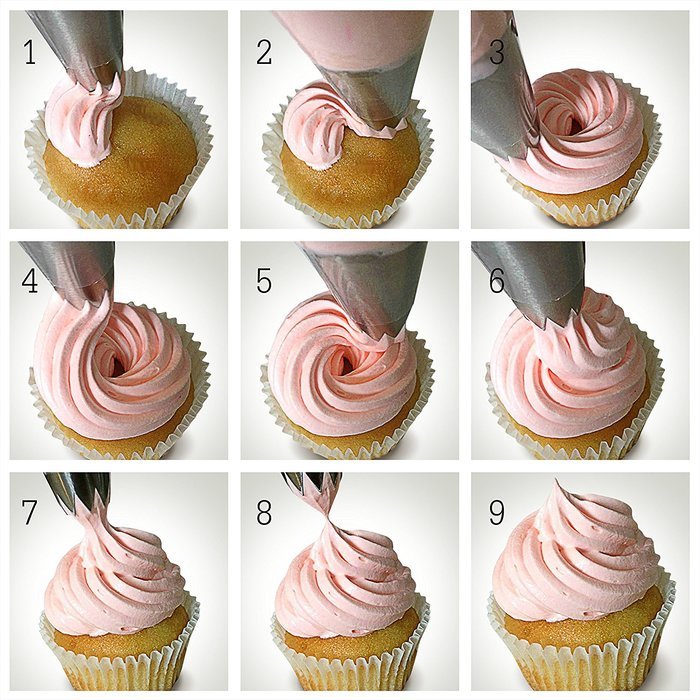 Cupcake Decorating Tip Set by Love2bake - Classic Extra Large Stainless Steel Decorating Tips - Closed Star -... N8