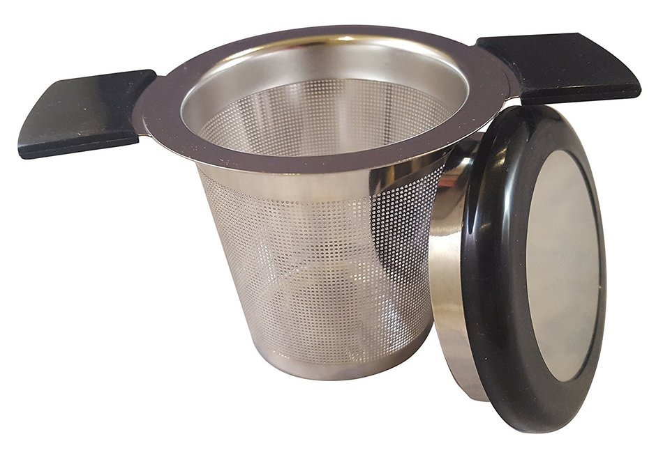 Premium Tea Infuser Brew-In-Mug Stainless Steel with Long Handles for Steeping Loose Leaf Tea, Lid Included (Green) N11