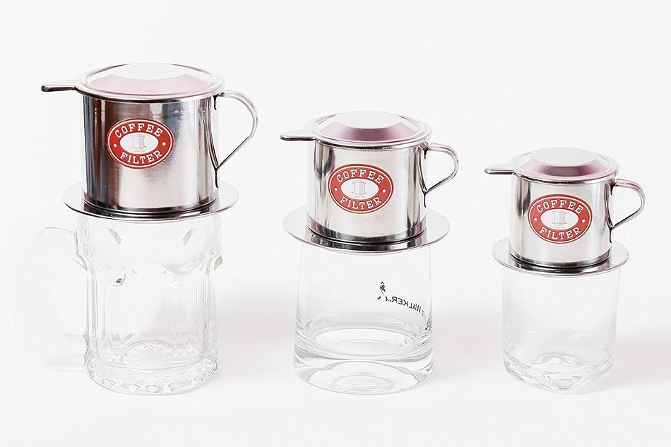 Vietnamese Coffee Filter Press. Screw Down Insert. Dripper Mechanism. Made in Vietnam. Sizes S, M, or L in 1,... N6
