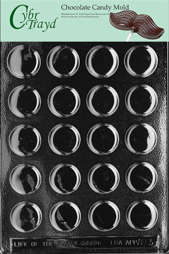 Cybrtrayd AO003 Thin Peppermint Patty All Occasions Chocolate Candy Mold