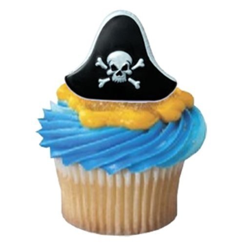 Pirate Hat Cupcake Rings - 24 ct N2