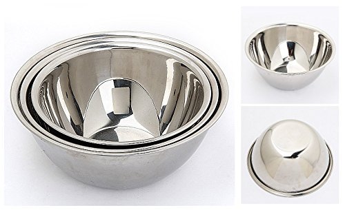 18/10 Stainless Steel Mixing Bowl 18cm/20cm/22cmm K0254 N2
