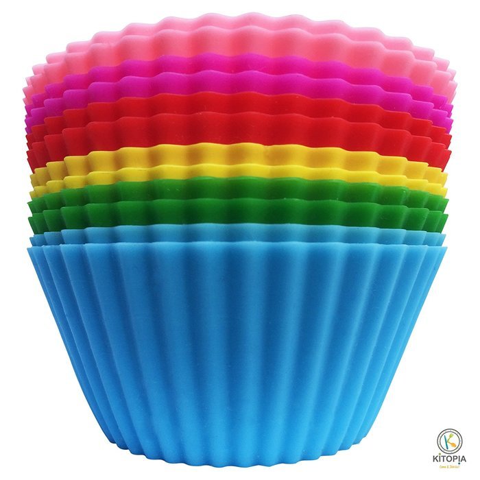 Kitopia's Premium Quality Silicone Baking Cups. Muffin Molds Including 6 Of Our Delicious Recipe Ebooks N5