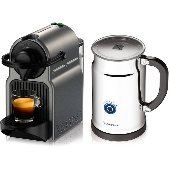 Nespresso A+D40-US-SI-NE Inissia C40 Silver Bundle, Silver N10