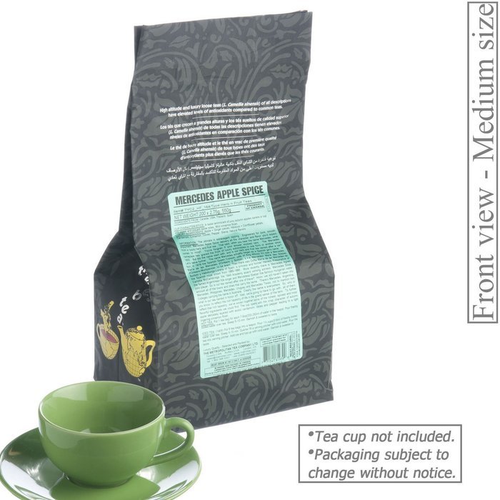 Metropolitan Tea 200 Count Pyramid Shaped Teabags, Mercedes Apple Spice