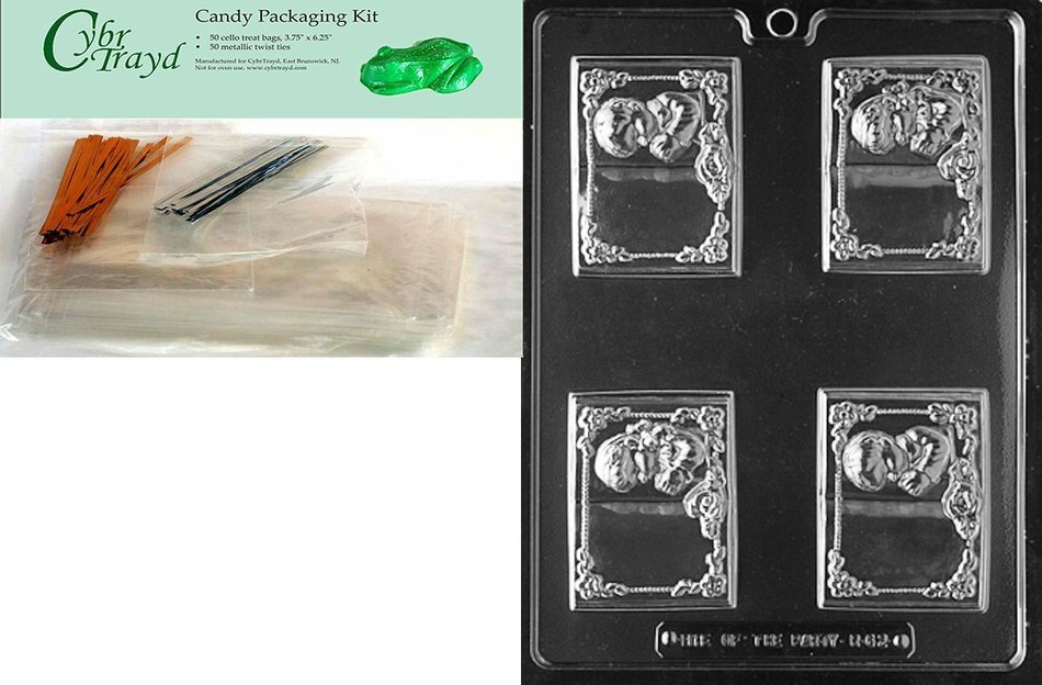 Cybrtrayd R062 Communion Boy & Girl Book Chocolate Candy Mold with Exclusive Cybrtrayd Copyrighted Chocolate Molding... N2