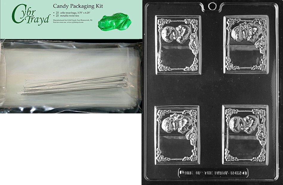 Cybrtrayd R062 Communion Boy & Girl Book Chocolate Candy Mold with Exclusive Cybrtrayd Copyrighted Chocolate Molding... N4