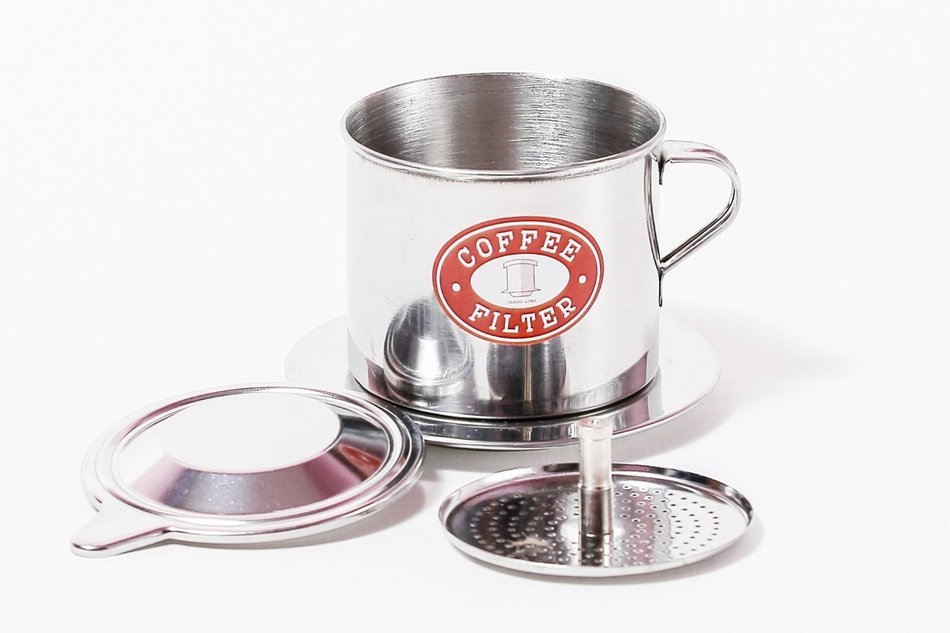 Vietnamese Coffee Filter Press. Screw Down Insert. Dripper Mechanism. Made in Vietnam. Sizes S, M, or L in 1,... N9