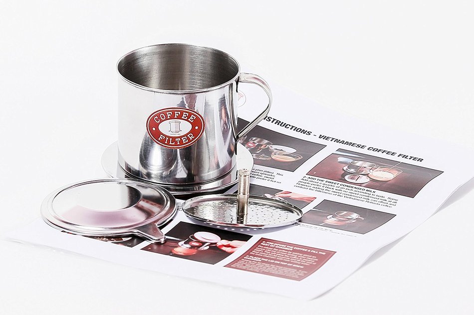 Vietnamese Coffee Filter Press. Screw Down Insert. Dripper Mechanism. Made in Vietnam. Sizes S, M, or L in 1,... N16