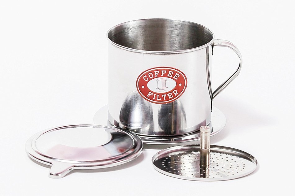 Vietnamese Coffee Filter Press. Screw Down Insert. Dripper Mechanism. Made in Vietnam. Sizes S, M, or L in 1,... N17