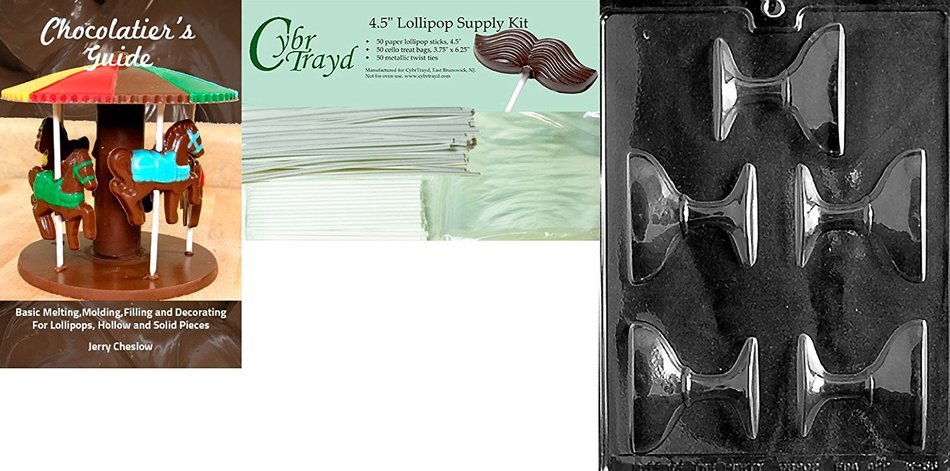 Cybrtrayd W056 Champagne Glass Chocolate Candy Mold with Exclusive Cybrtrayd Copyrighted Chocolate Molding Instructions N2