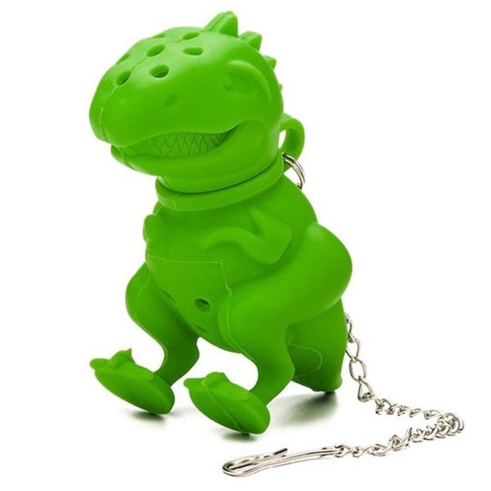 New Arrival Cute Silicone Dinosaur Infuser Loose Tea Leaf Strainer Herbal Spice Filter Diffuser Holder Tea Coffee... N5