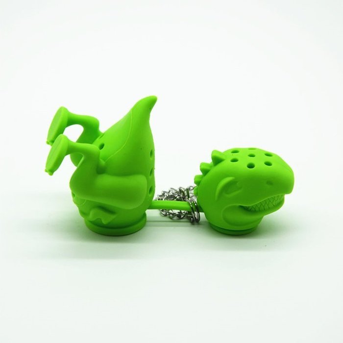 New Arrival Cute Silicone Dinosaur Infuser Loose Tea Leaf Strainer Herbal Spice Filter Diffuser Holder Tea Coffee... N6