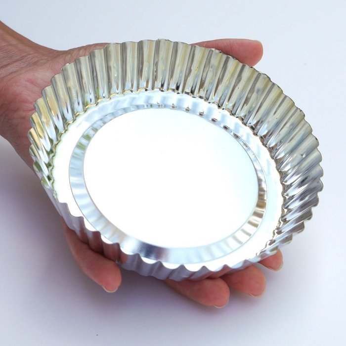 Tart Pan by Vanika, Pack of 4, Heavy Duty Tinned Steel Quiche Pans, Excellent Heat Conduction for Uniform Baking... N5