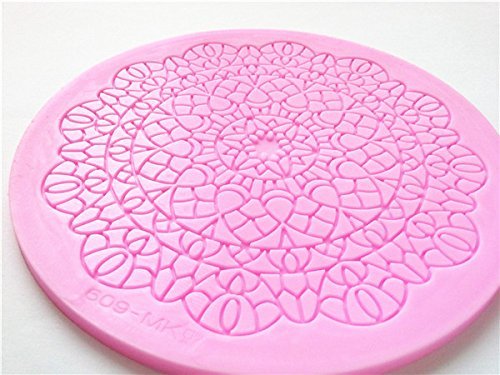 Wocuz W0290 Round Lace Pattern Decorating Candy Making Silicone Mold Cake Decoration Mould Fondant Chocolate Small...