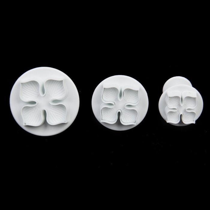 WHATWEARS 3x Hydrangea Fondant Cake Biscuit Sugarcraft Plunger Cutter Craft Mold Tool N6