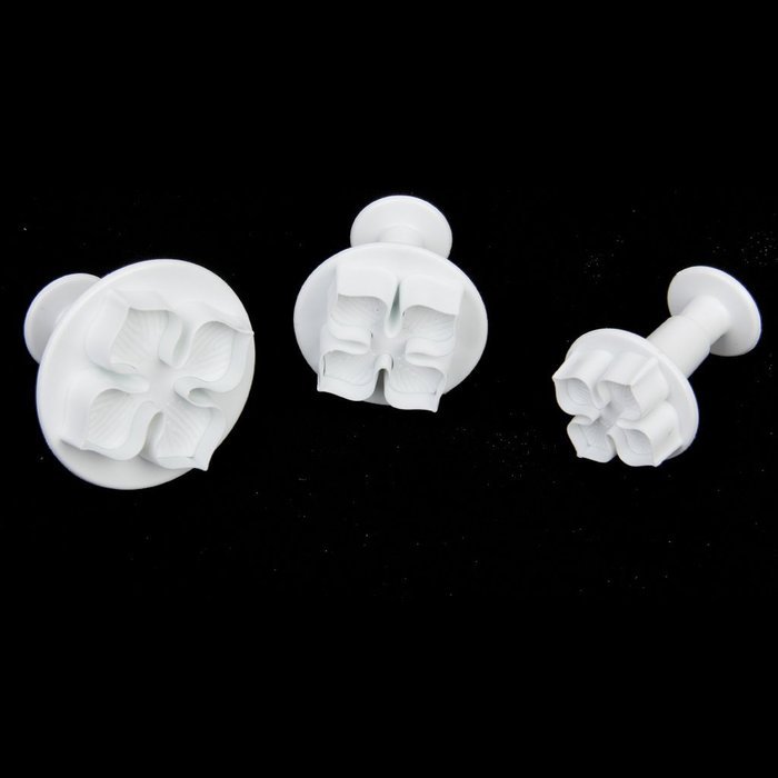 WHATWEARS 3x Hydrangea Fondant Cake Biscuit Sugarcraft Plunger Cutter Craft Mold Tool N8