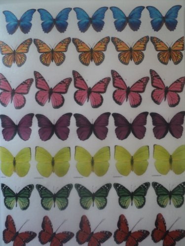 70 Edible Butterflies Multicolored & Assorted