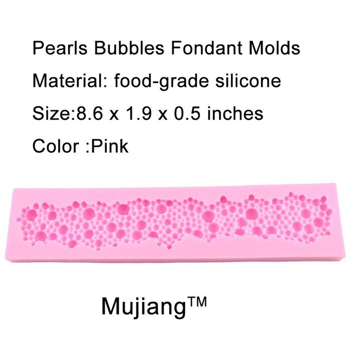 Mujiang Round Pearls Bubbles Cake Decorating Silicone Mats Lace Sugar Chocolate Fondant Molds N2