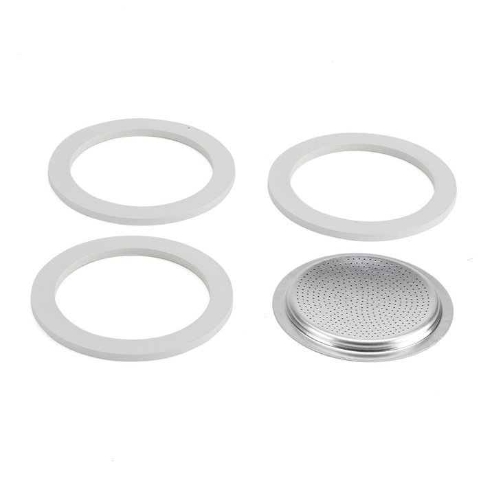 Bialetti 4-Cup Stainless Replacement Gasket / Filter Pack