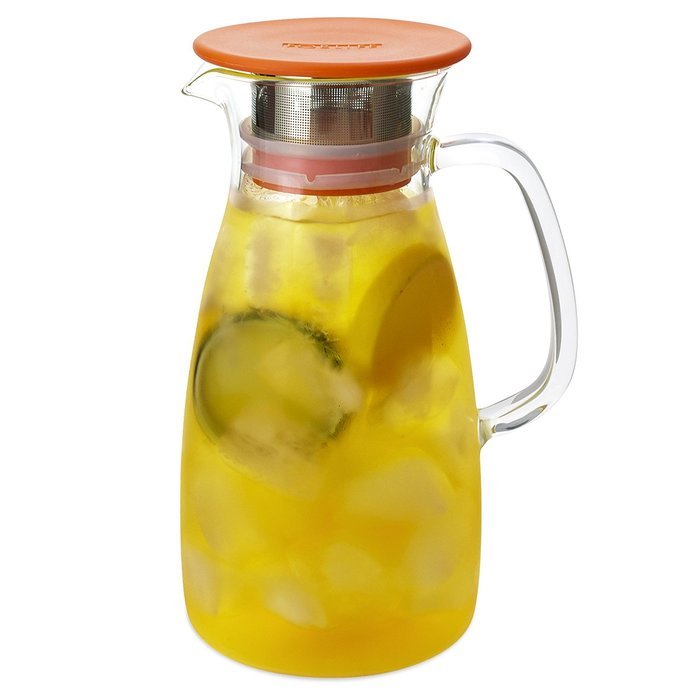 FORLIFE Mist Glass Ice Tea Jug , 34-Ounce, Turquoise N18
