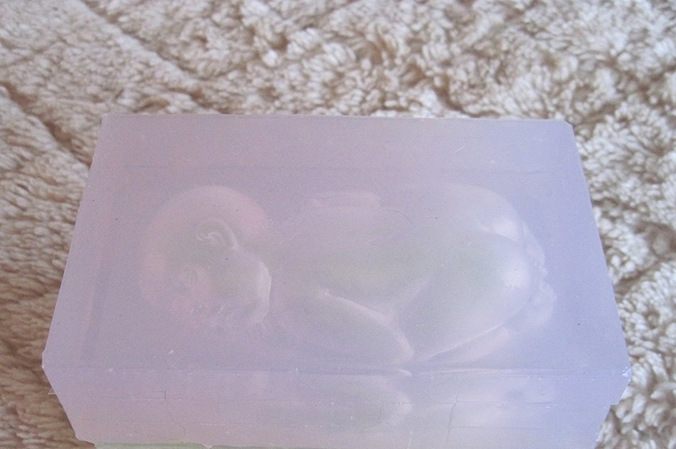 Mold 4 Inch Soft Silicone Large Sleeping Baby Shape Mold MB4 N2