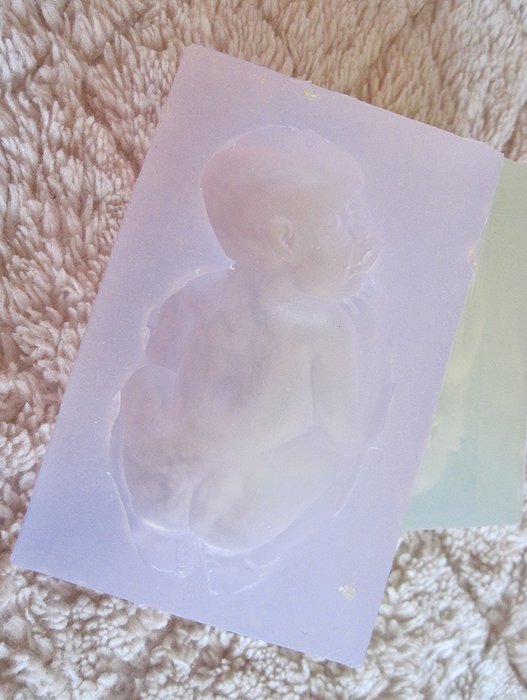 Mold 4 Inch Soft Silicone Large Sleeping Baby Shape Mold MB4 N3
