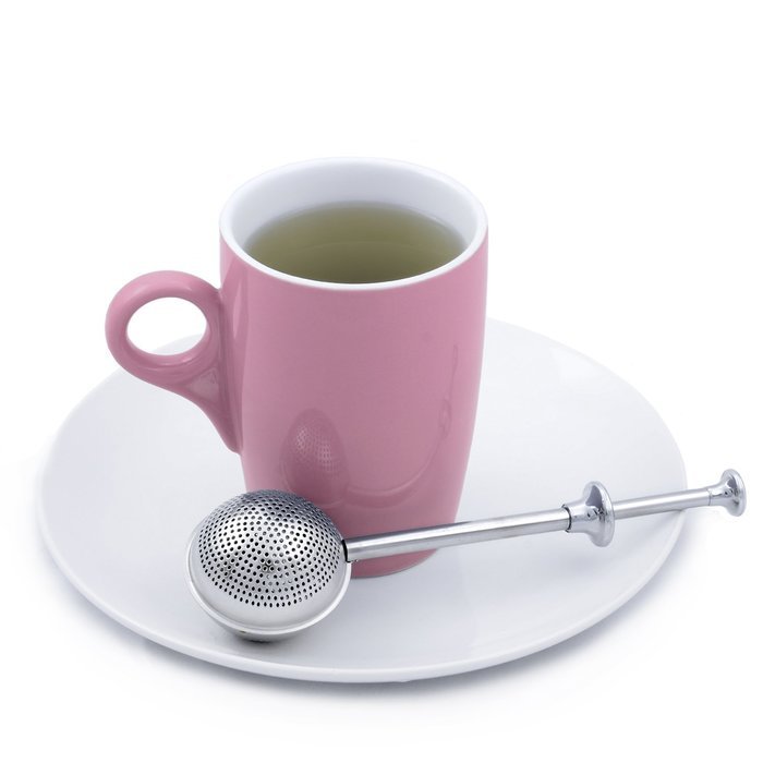 The Friendly Swede Stainless Steel Long Push-Open Handle Tea Infuser, Set of 4 N8