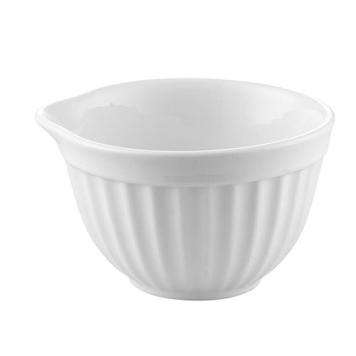 CAC China RKF-208 Porcelain 8 oz Round Fluted Ramekin with Pour Spout (Box of 36), 4-3/8" x 4-1/8" x 2-1/2", Super...