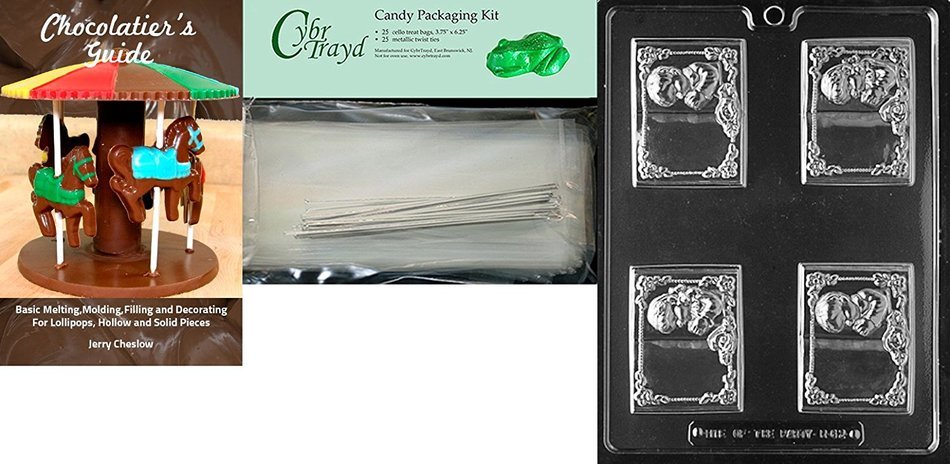 Cybrtrayd R062 Communion Boy & Girl Book Chocolate Candy Mold with Exclusive Cybrtrayd Copyrighted Chocolate Molding... N5