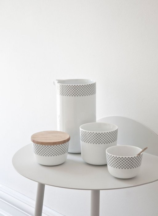 MENU 4583030 Stitches Bowl, Medium, Grey Stitches N2
