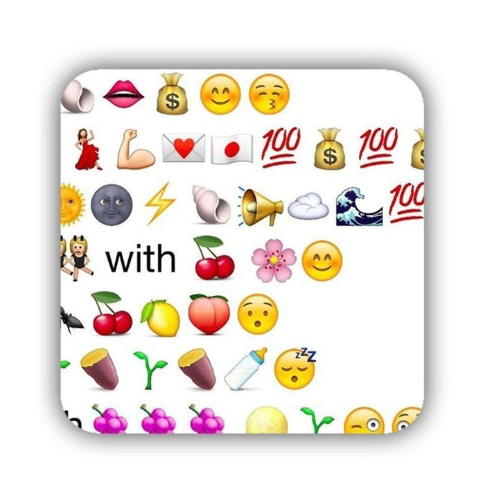Generic Durable Made By Mdf Printed Emoji 1 Coaster N3