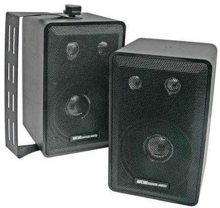 MCM Custom Audio 3 Way Indoor/Outdoor Spearker Pair -Black