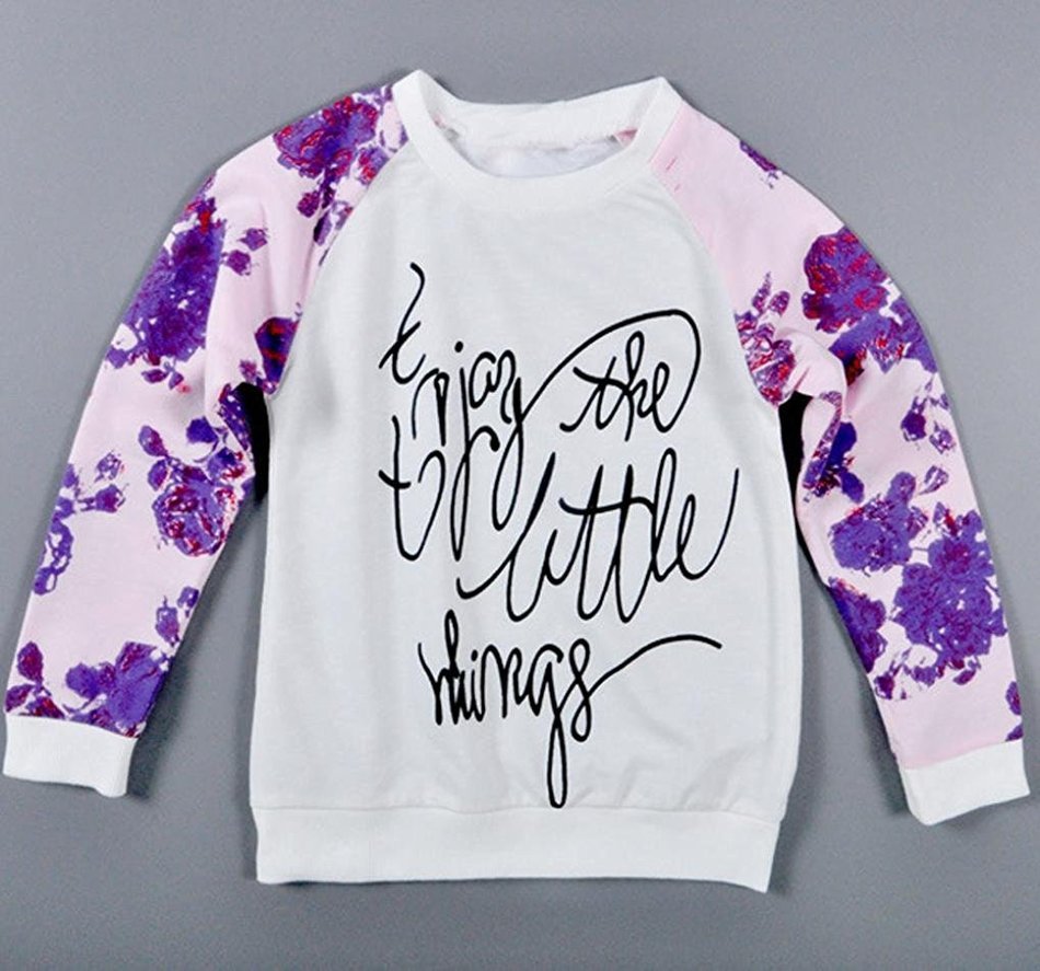 PHOTNO 1Set Toddler Baby Girl Long Sleeve Print T-shirt Tops+Pants Outfits Clothes (2-6Y) N8