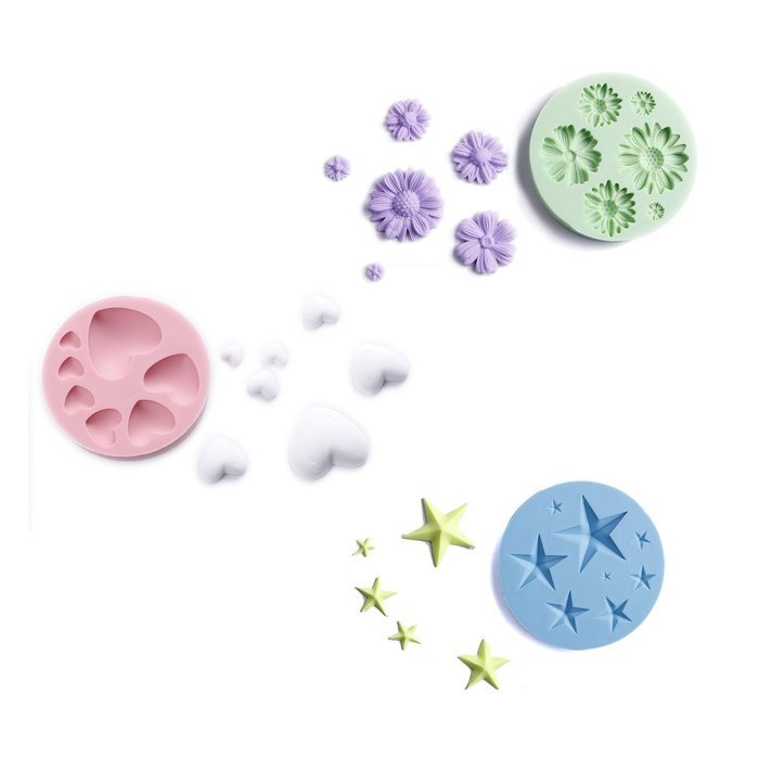 Webake Silicone Fondant Cake Mold Chocolate Sugar Craft Decorating Tool (Pink,Green) N6