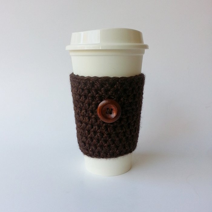 Travel Mug Cozy Toasty Dark Brown N2