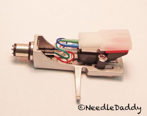 NEW SILVER TURNTABLE HEADSHELL + SANYO MG-09D CARTRIDGE + NEW NEEDLE N3