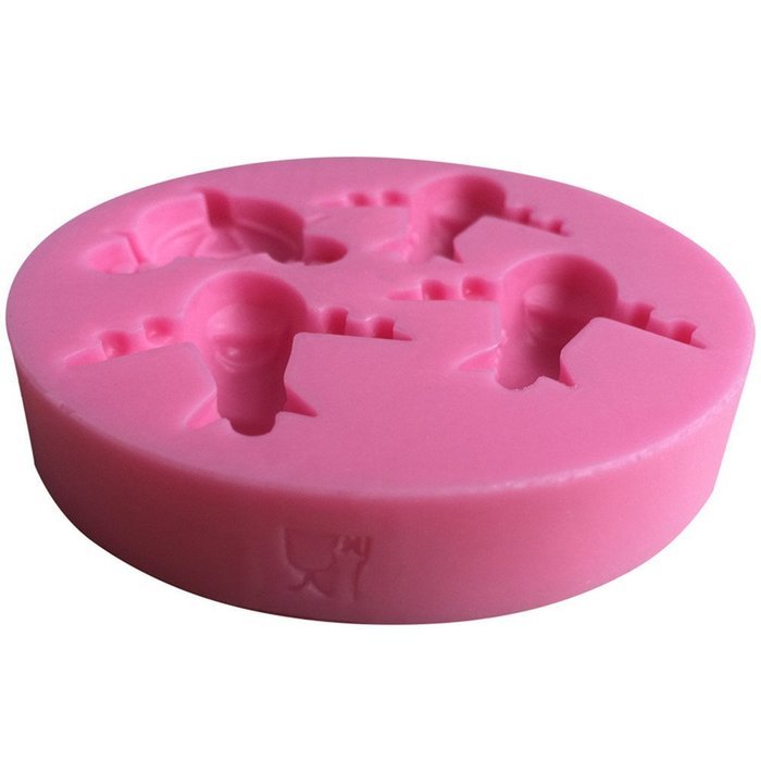 FLY Aircraft Pumpkin Car Shape Silicone Fondant Cake Mold For Cake Decorating Baking Mould,Pink N4
