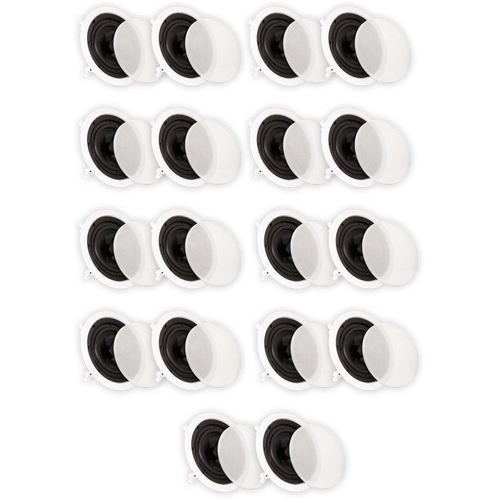 Theater Solutions TSS6C In Ceiling 6.5" Speakers Surround Sound Home Theater Deluxe 9 Pair Pack 9TSS6C