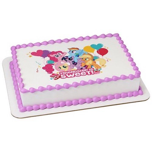 Whimsical Practicality My Little Pony Edible Icing Image Friendship is Sweet for 1/4 Sheet Cake