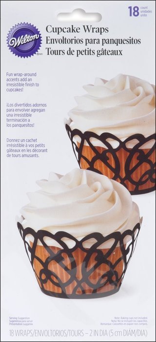 Wilton 415-0182 Wilton Pearl Swirl Cupcake Wraps, 18-Pack N3