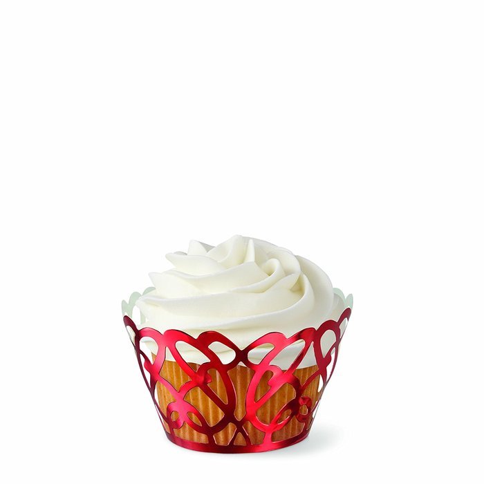 Wilton 415-0182 Wilton Pearl Swirl Cupcake Wraps, 18-Pack N5