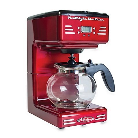 Nostalgia RCOF120 Electrics Retro Electric 12-Cup Coffee Maker with Built in LED Digital Clock with Programmable...