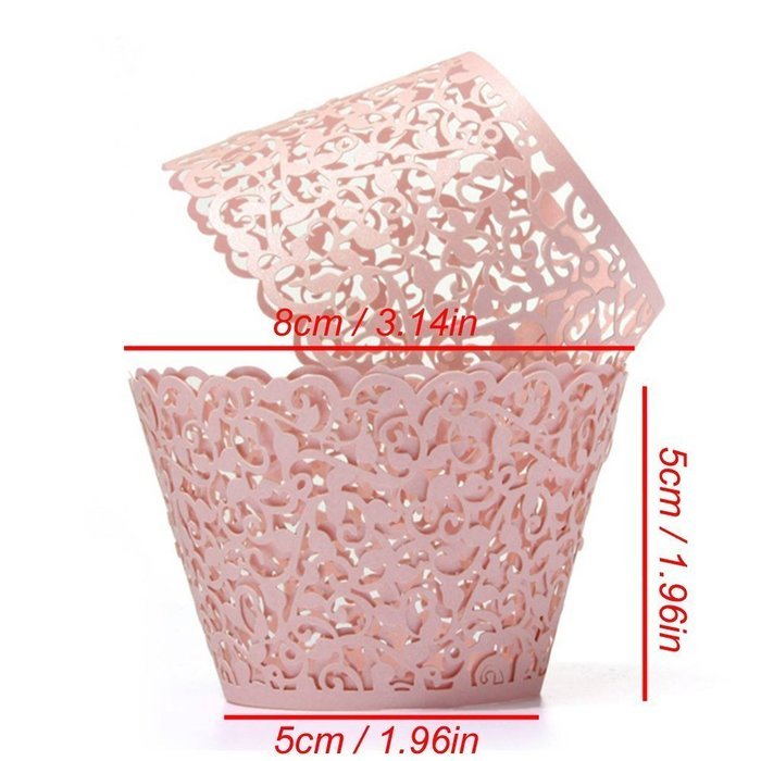 A&S Creavention Vine Cupcake Holders Filigree Vine Designed Decor Wrapper Wraps Cupcake Muffin Paper Holders -... N12