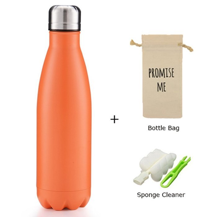 Super Modern Vacuum Insulated 17oz Wave Bottle - Double Walled Stainless Steel Water Thermos - Cola Style Hydro... N24